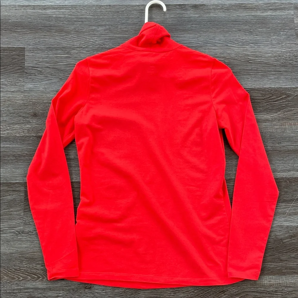 Lands’ End Fitted Turtleneck Red Orange Women's Size XS Stretch Layering 381876 - Picture 4 of 10
